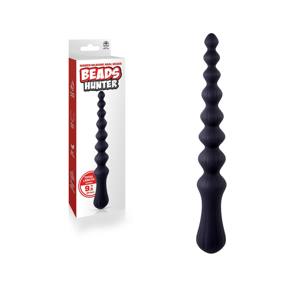 Beads Hunter - Black - Black 24.1 cm Anal Beads Excellent Power